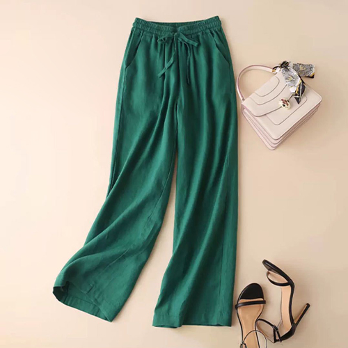 코튼 와이드핏 밴딩 팬츠