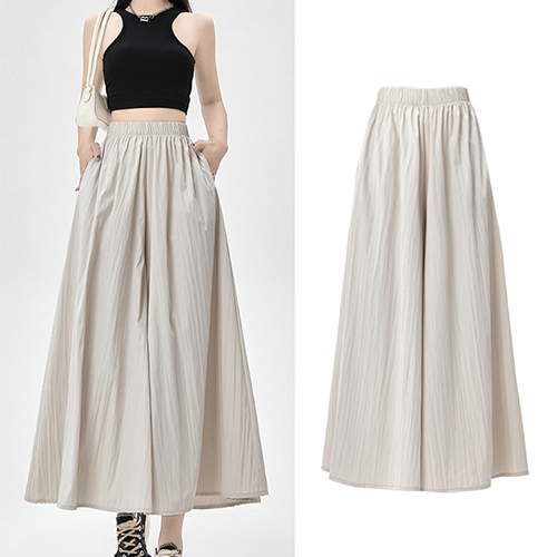 ◈[당일발송] 바스락 밴딩 와이드 치마바지