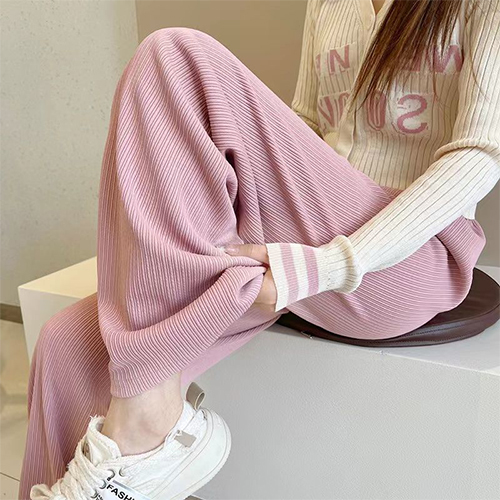 [당일발송]★토요특가 자정마감 9990원★캐주얼 골지 와이드 밴딩 팬츠[일반 1가지 기장]