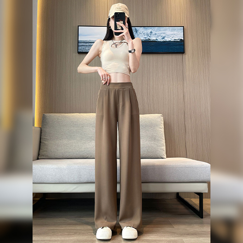 심플 와이드 일자핏 밴딩 팬츠