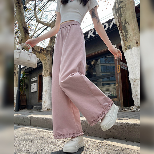 ◈[당일발송] 코튼 밴딩 와이드 데일리 팬츠