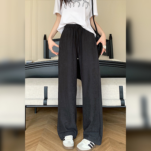 시원한 여름 원단 일자핏 밴딩 팬츠