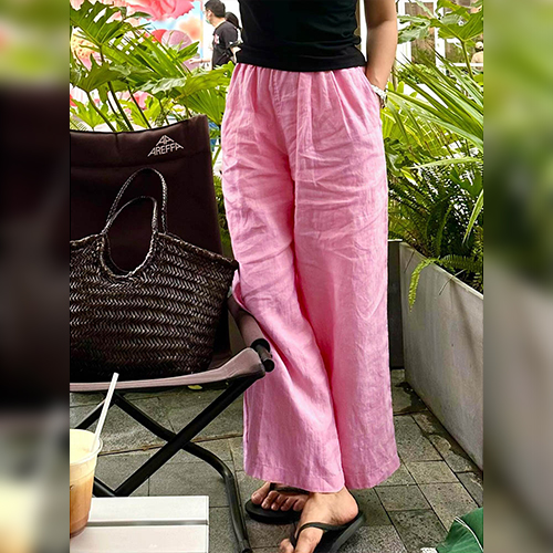 [당일발송]가볍고 시원한 데일리 와이드 팬츠 