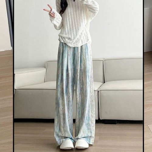 ◈[당일발송] 시원한 펀칭 롱 와이드 팬츠