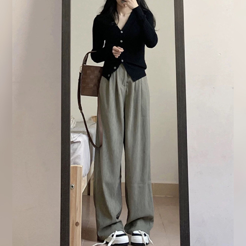 ◈[당일발송] 내츄럴 와이드 밴딩 팬츠