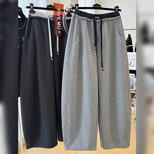 ★목요특가 자정마감 50%★투톤 스트링 와이드 밴딩 팬츠