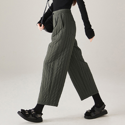 겨울 웰론솜 패딩 와이드 팬츠