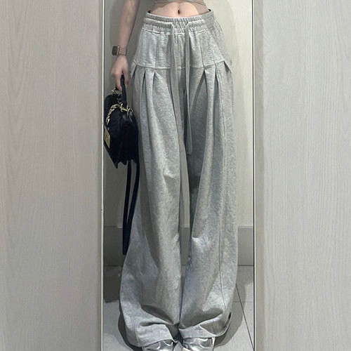 데일리 핀턱 와이드 트레이닝 팬츠