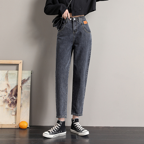 ◈[당일발송] 투버튼 데일리 테이퍼드 데님 팬츠