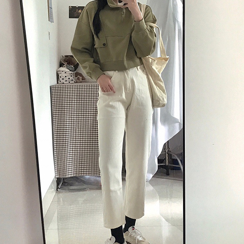 ◈[당일발송] 코튼 스트레이트 팬츠