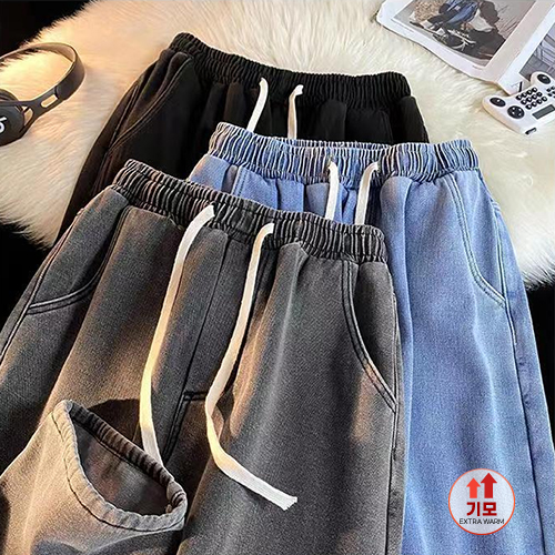 ★토요특가 자정마감 50%★도톰 기모 밴딩 데일리 데님 팬츠