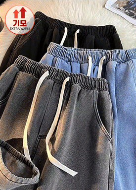 ★수요특가 자정마감 50%★도톰 기모 밴딩 데일리 데님 팬츠