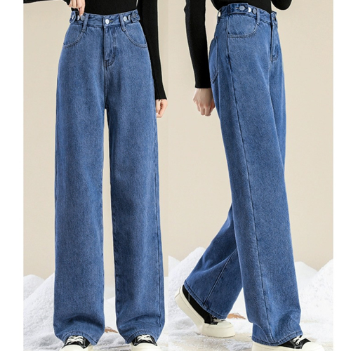 ◈[당일발송] [기모없음] 와이드 일자 롱 데님 팬츠