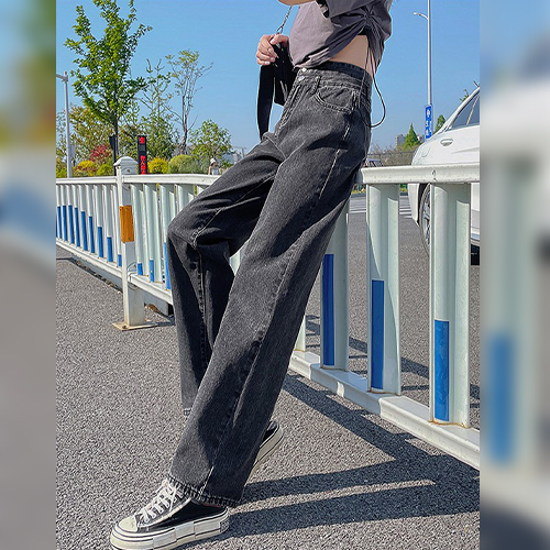 ◈[당일발송] 투버튼 하이웨스트 데님 팬츠