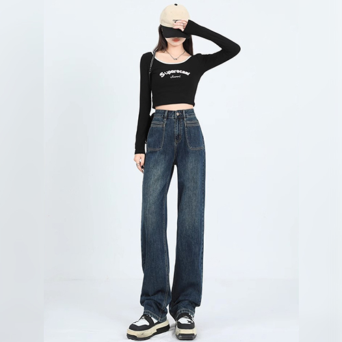 ◈[당일발송] 데일리 포켓 롱 데님 팬츠