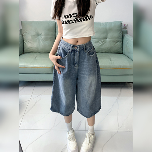 ◈[당일발송] 7부 버뮤다 데님 팬츠