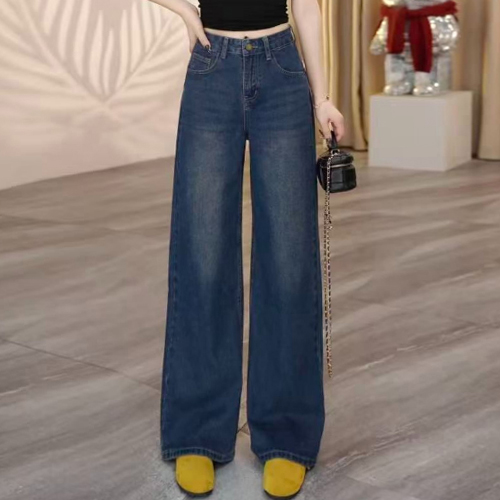 ◈[당일발송] 하이웨스트 와이드 데님 팬츠