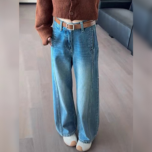 데일리 워싱 일자핏 와이드 데님