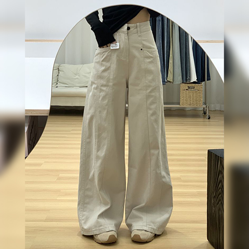 ★화요특가 자정마감 50%★더블 컷라인 베이직 코튼 팬츠