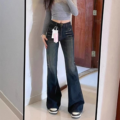 캣워싱 슬림 부츠컷 데님 팬츠