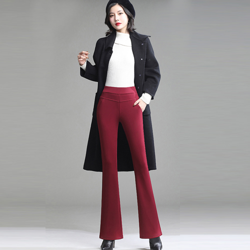 [당일발송]부츠컷 슬림 스판 벨벳기모 밴딩 팬츠 