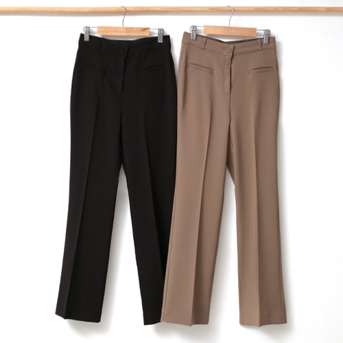 시크릿 하이웨스트 밴딩 부츠컷 슬랙스