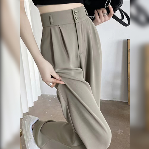 군살커버 뒷밴딩 와이드 슬랙스