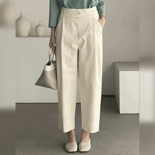 [당일발송]핀턱 뒷밴딩 와이드 슬랙스