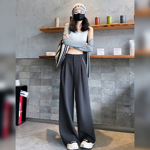 ◈[당일발송] A라인 핀턱 와이드 슬랙스