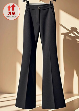 기모 안감 슬림 부츠컷 팬츠