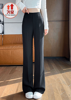 하이웨스트 밍크기모 슬랙스 팬츠