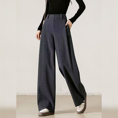 심플 무드 모직 와이드 슬랙스