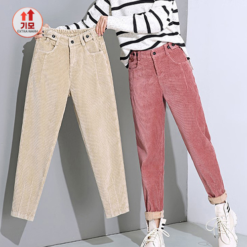 ◈[당일발송] 데일리 뒷밴딩 기모 골덴 팬츠