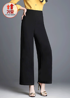 기모 스판 와이드 밴딩 슬랙스