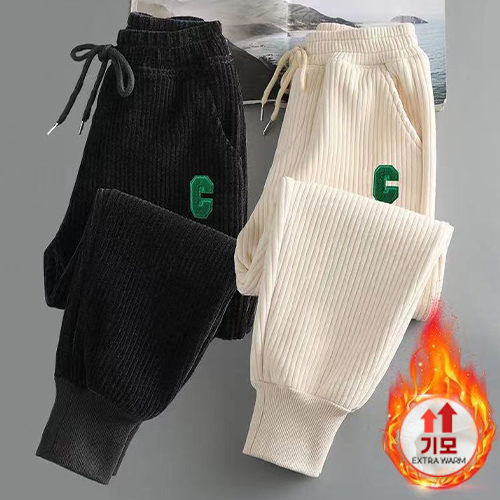 ★토요특가 자정마감 50%★포근 기모 C로고 골덴 밴딩팬츠