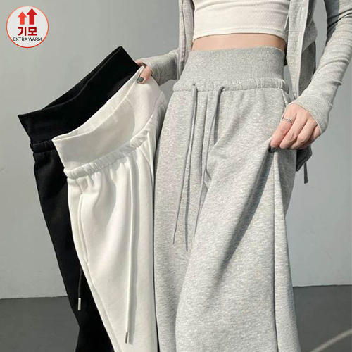 기모 롱 와이드 겨울 트레이닝 팬츠