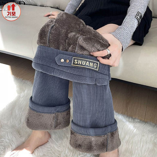 일자핏 포인트 라벨 골덴 팬츠[일반/기모 2종류]