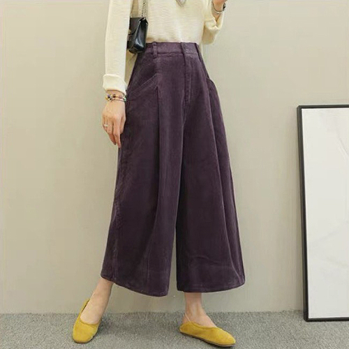 코듀로이 루즈 와이드 팬츠