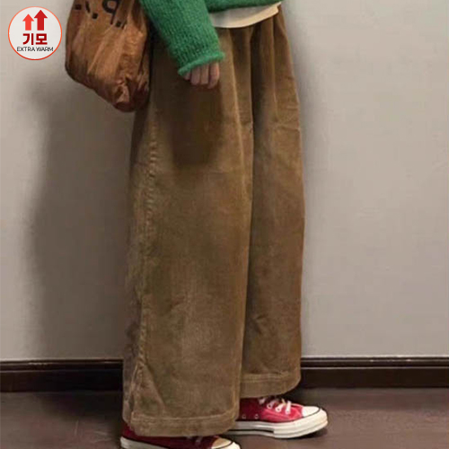 겨울 데일리 와이드 골덴 팬츠