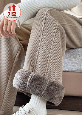 ★금요특가 자정마감 50%★양털 기모 세미와이드 코듀로이 팬츠