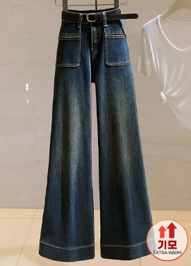 앞포켓 빈티지 워싱 기모 데님 팬츠