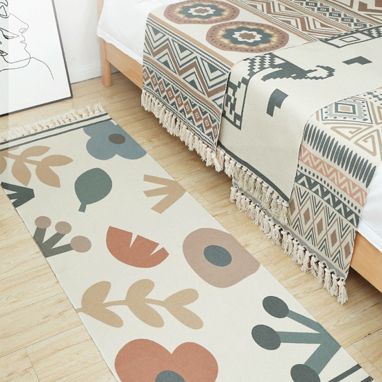 ◈[당일발송] 레트로감성 테슬 포인트 핸드메이드 러그 5종