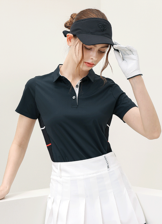 [QoG] 골프 기능성 쿨 배색 포인트 카라 티셔츠_3color
