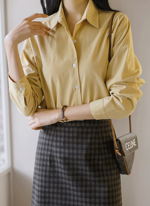 [Theonme] 피에른 만능 베이직 피치기모 컬러 셔츠