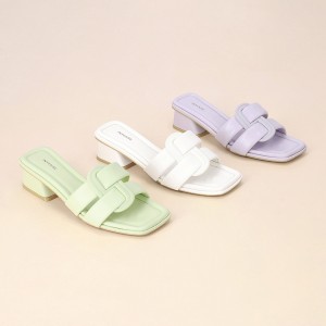 [박신혜 착용] 인텐스 by 엘칸토 여성 볼륨 샌들 뮬 4cm LCWW48I426