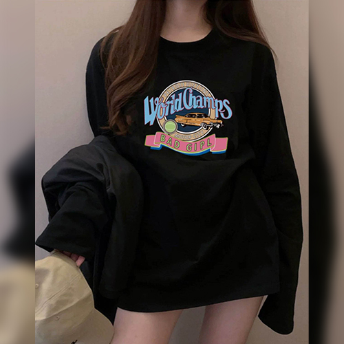 월드챔프 그래픽 롱슬리브 티셔츠