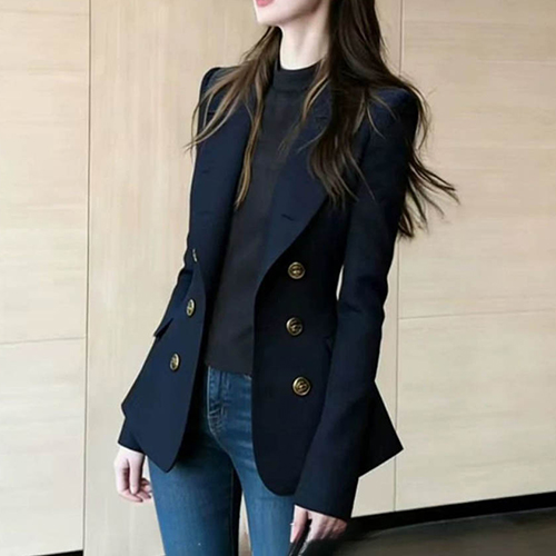 더블 금장 슬림 클래식 블레이저