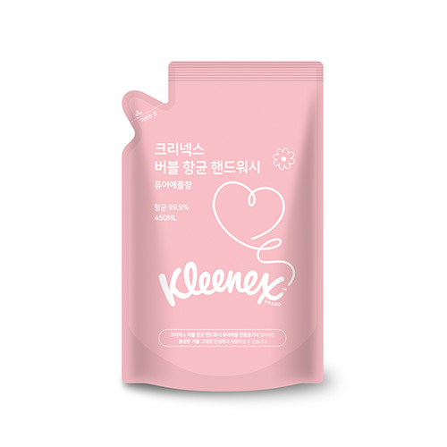 크리넥스 항균 핸드워시 퓨어애플 450ml (리필) (EA)