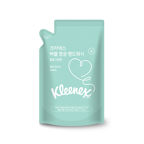 크리넥스 항균 핸드워시 힐링그린 450ml (리필) (EA)