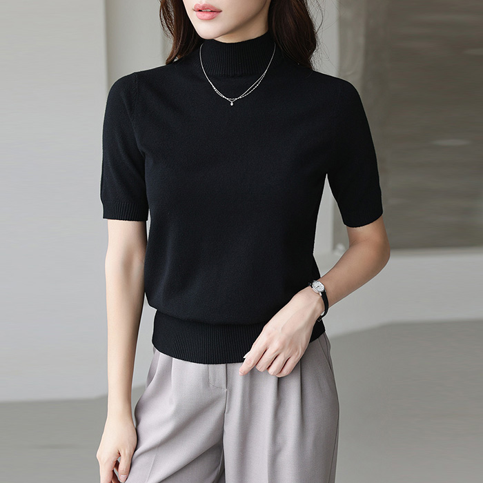 극강의 부드러움_! 비스코스 반폴라 반팔 니트 (긴팔 ver. 추가)